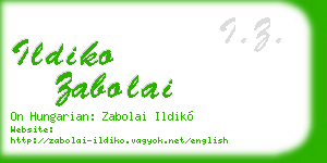 ildiko zabolai business card