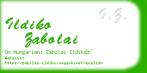 ildiko zabolai business card